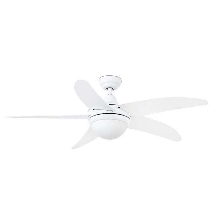 Ventilateur De Plafond Blanc Premium Avec Lumiere Achat Vente Ventilateur De Plafond Cdiscount