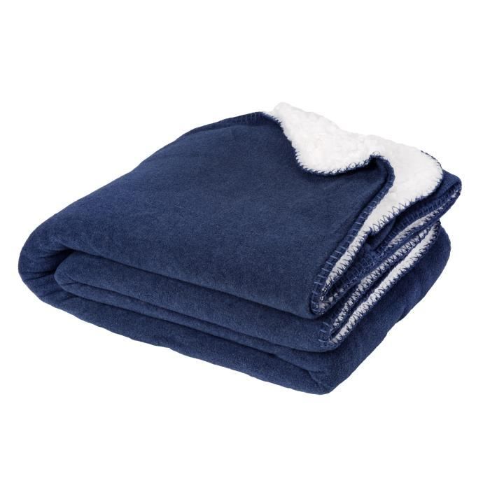 Bleu Ciel HOZY Couverture Polaire Epaisse Bebe//Adulte 220x240cm Microfibre Polyester Doux et Chaud Couvre-Lit Sofa Jete de Canape Effet Velours Facile a Nettoyer