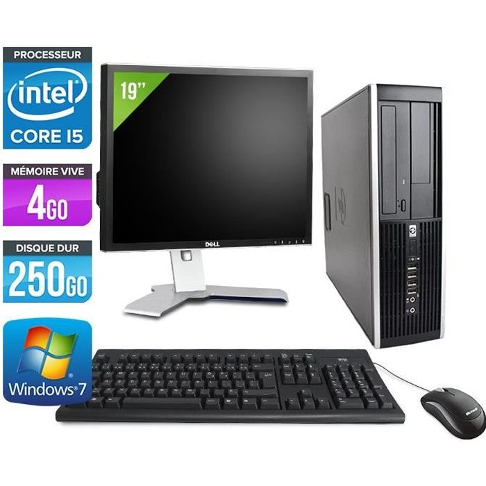 PC HP 8200 - Core i5 3.1GHz - 4Go - 250Go +Ecran 19 - Hewlett packard