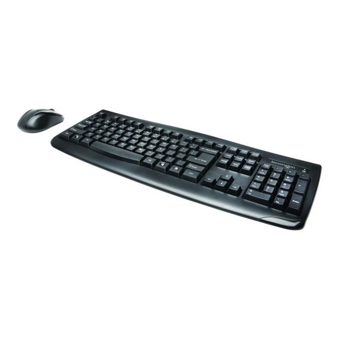 KENSINGTON Set Ensemble clavier et souris sans fil Pro Fit Low-Profile Desktop - 2.4 GHz - Noir