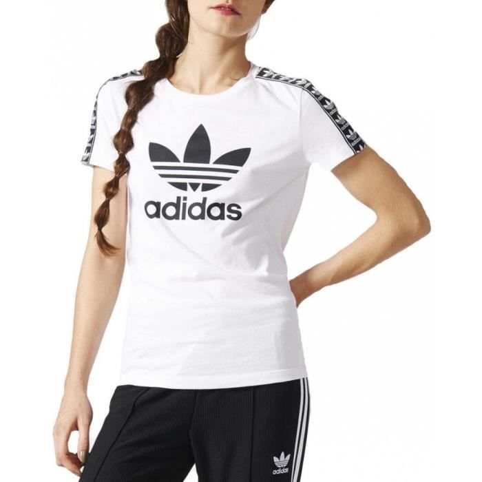 tee shirt adidas femme blanc