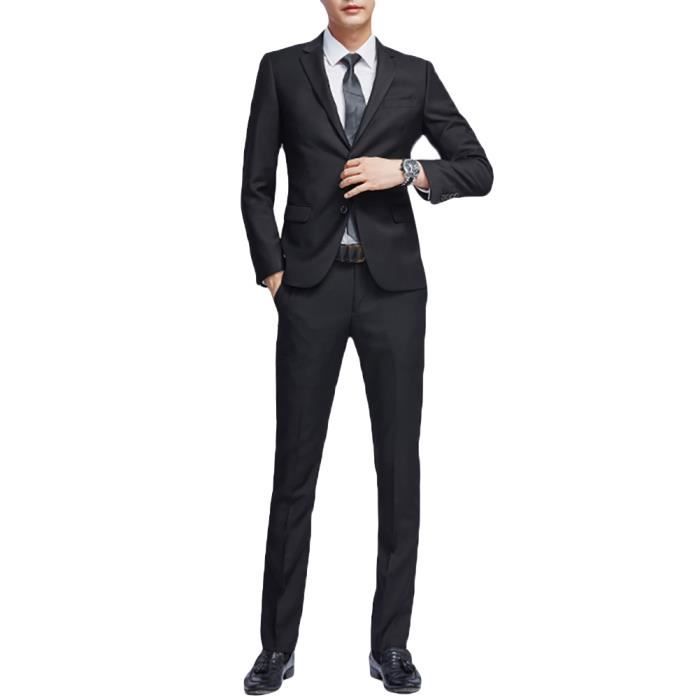 Hommes Costume De Mariage Mode Robe 2 Pieces Style D Affaire Slim