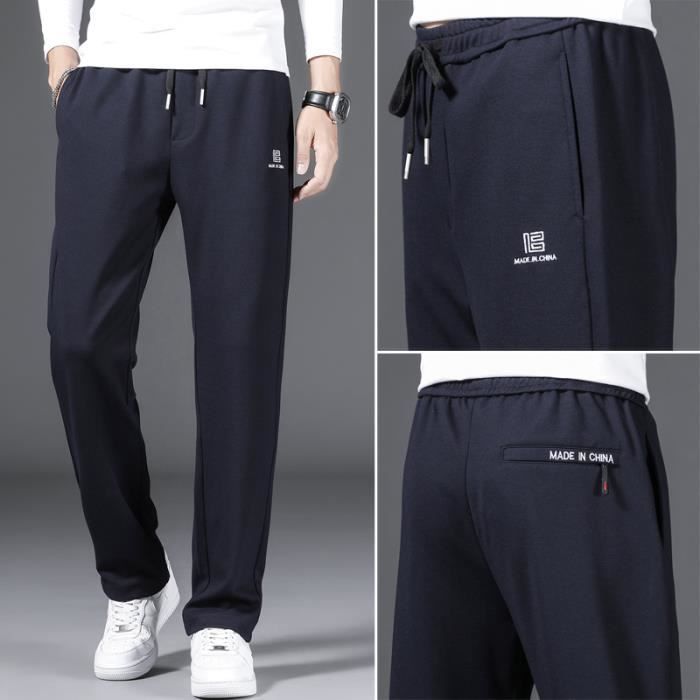 Pantalon De Jogging Sport Homme Taille Elastiquee Par Lien Comfort Mi Saison Blue Cdiscount Pret a Porter