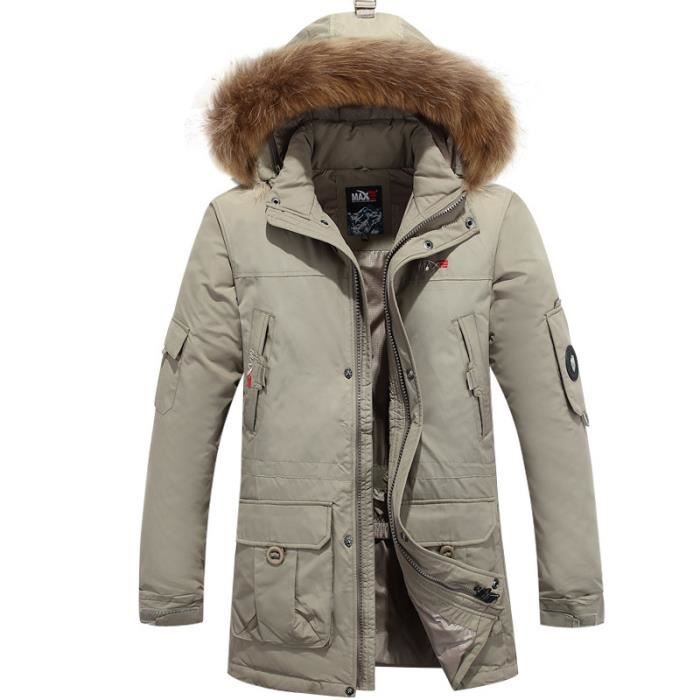Doudoune homme de Marque Doudoune capuche d contract d hiver Doudoune moyen long Grande taille 4XL V tement Masculin