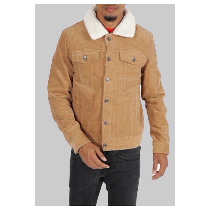 Veste sherpa Beige Homme Beige Cdiscount Pret a Porter