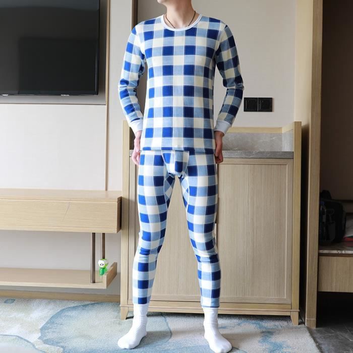 Set De Sous-Vêtements Thermiques MEETYOO Pour Homme - Molleton Doublé, Respirant - Pour Sport Et Froid
