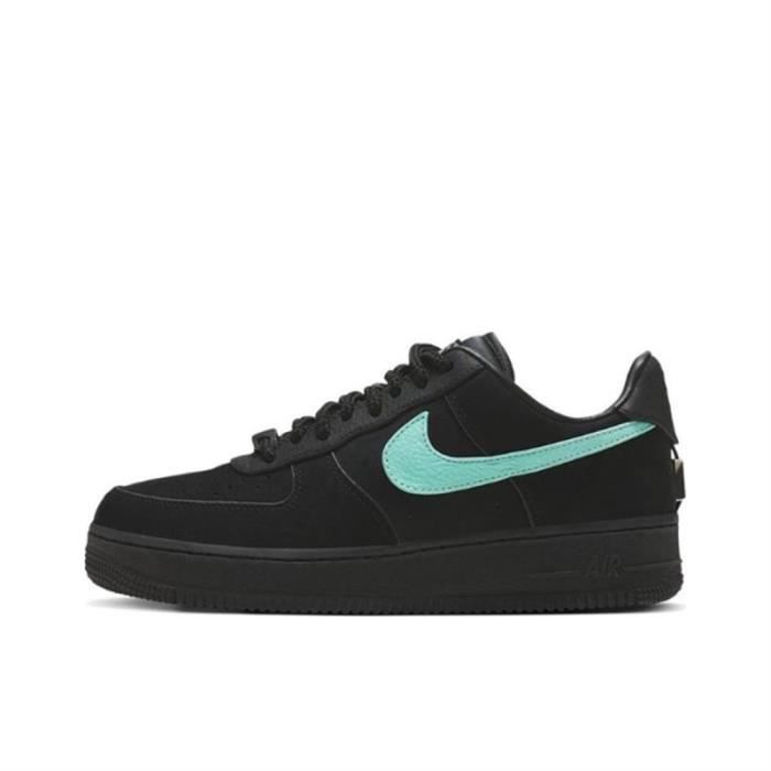 Chaussures de skateboard Nike Air Force 1 Low Tiffany Co. Noir Respirant Mixte
