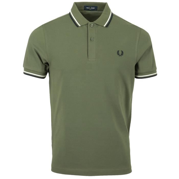 Polo Fred Perry Twin Tipped Shirt Vert Cdiscount Pr t Porter