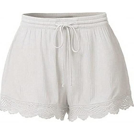 Short Femme Noir à Pois Blancs Avec Pompons - Taille S (36) - Occasion Très Bon état