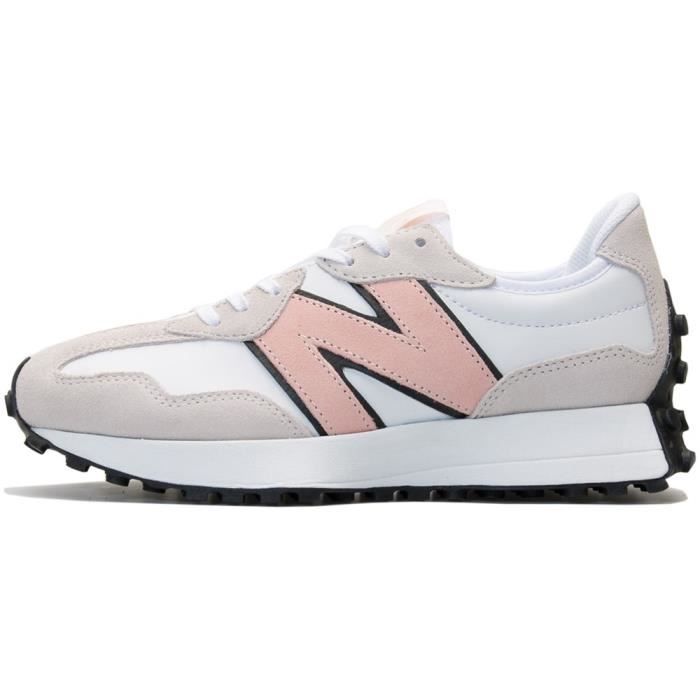 Chaussures NEW BALANCE 327 Beige Blanc Rose Femme Adulte
