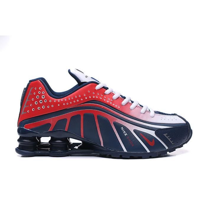 Baskets Nike Air Max Shox R4 Homme Chaussures de Entrainment Bleu Rouge Blanc Bleu rouge blanc Cdiscount Chaussures