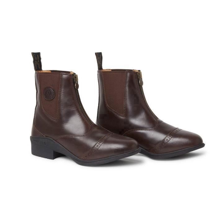 Boots d'équitation Fouganza Cuir - Modèle Paddock Taille 44 (Neuf avec