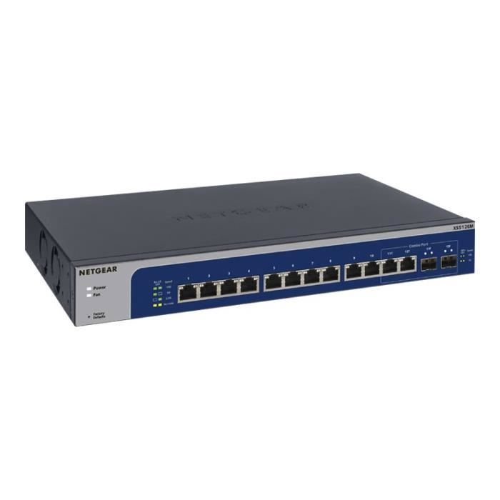 NETGEAR Switch 12-Port 10-Gigabit - Multi-Gigabit Ethernet Smart Managed  Plus XS512EM - Cdiscount Informatique