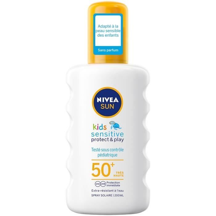 Lot De 3 Nivea Sun Kids Sensitive Protect And Play Creme Solaire Sensitive Pour Enfant Spf 50 200ml Cdiscount Au Quotidien