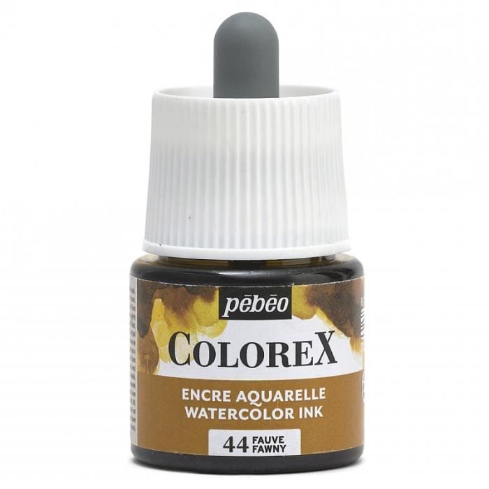 Encre Aquarelle Colorex - Plusieurs coloris disponibles - 45 ml Fauve
