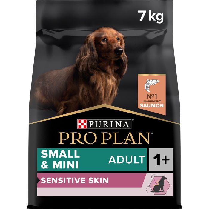 PRO PLAN Small & Mini Adult Sensitive Skin Riche en Saumon - 7 KG - Croquettes pour chiens adultes de petite taille PRO PLAN Small & Mini Adult Sensitive Skin Riche en Saumon - 7 KG - Croquettes pour chiens adultes de petite taille