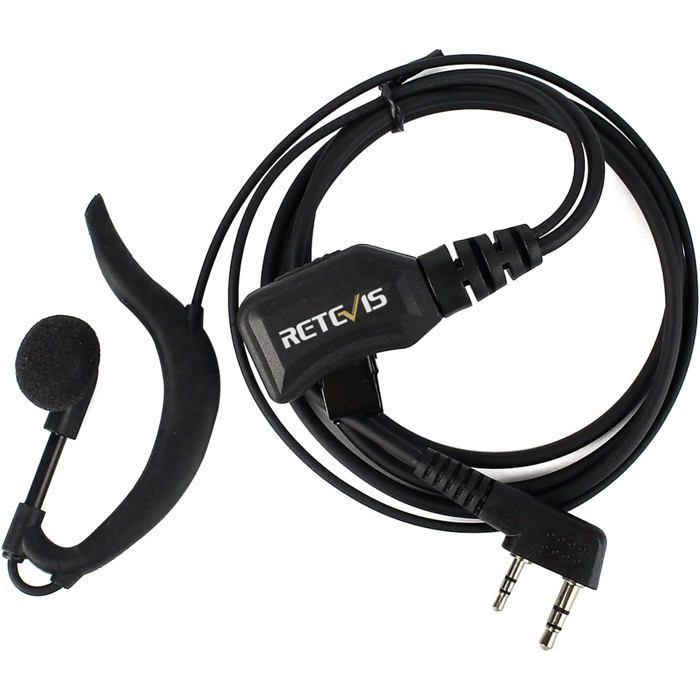 Retevis R111 Talkie Walkie Écouteur 2 Broches Forme G Volume Réglable ...