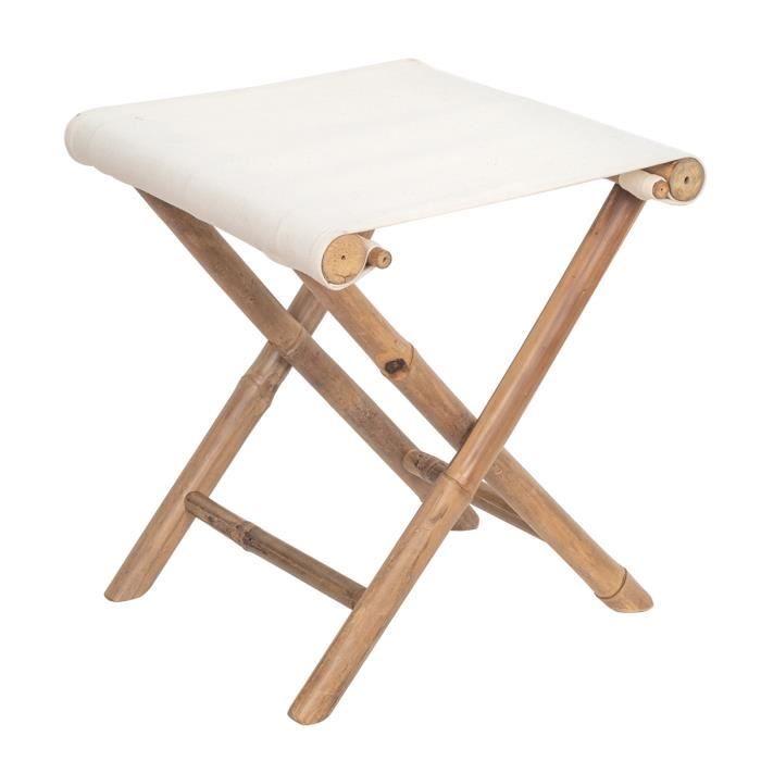 Tabouret rotin immitation bambou Chehoma