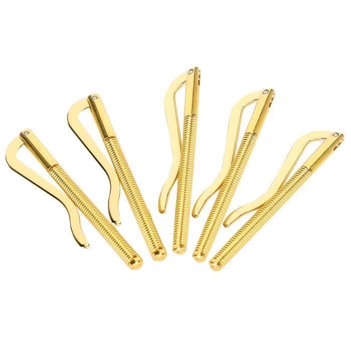 Lot de 5 pinces à billets, pince à ressort, pince à ressort, pince à billets à ressort, outil de bricolage pour portefeuille en cuir, porte-monnaie, porte-cartes de crédit