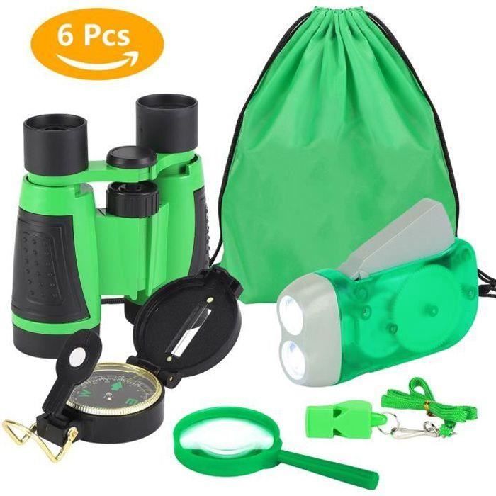 Kit Explorateur Enfant 15 Pièces – Ensemble Aventure Extérieure Avec Attrape-Insectes, Loupe, Boussole, Parfait Pour 3 Ans Et +