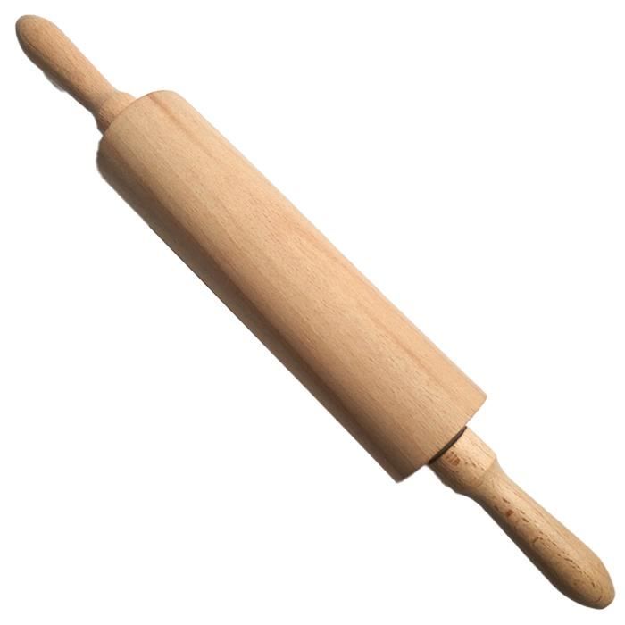 Rouleau à pâtisserie en bois avec poignées, 20 cm, grattoir à pâte