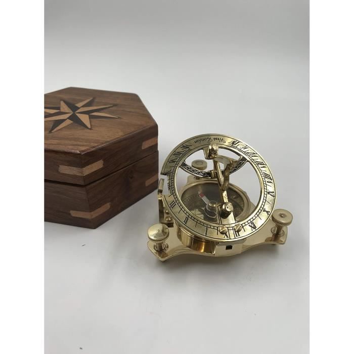 BOUSSOLE PEILKOMPASS COMPAS de Table En Noble Boîte, Nouveau Prix B