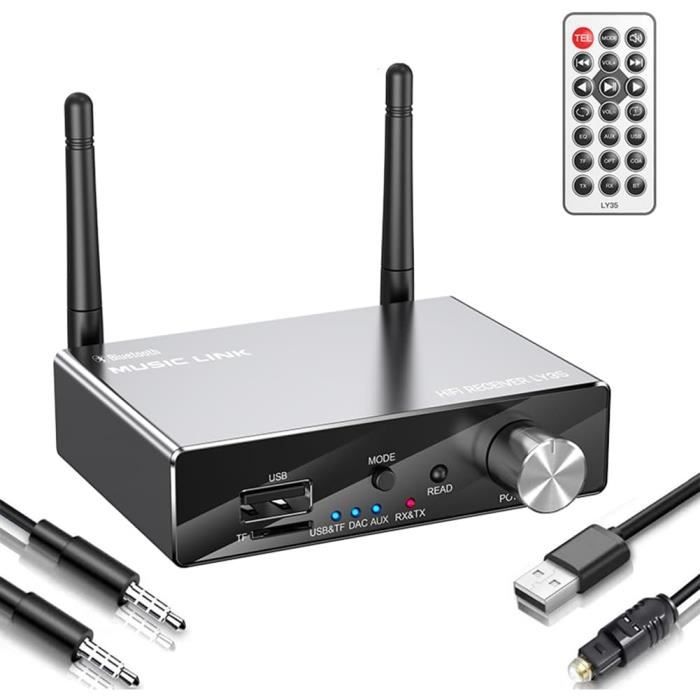 FeinTech Émetteur-Récepteur Bluetooth 5.0 AptX HD Toslink SPDIF - Faible Latence - Émetteur/Récepteur Audio