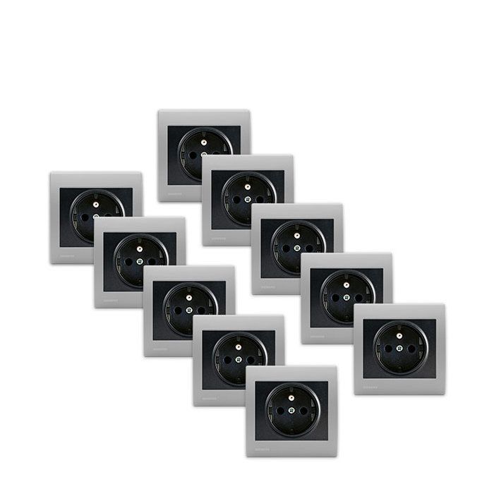 Lot De 12 Prises ESPACE Arnould Complètes Avec Plaques - Occasion, Jaunissement