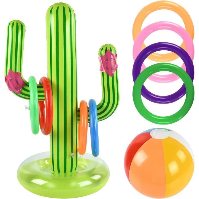 Jeu De Lancer D'Anneaux Gonflable – 10 Pièces Pour Piscine Été