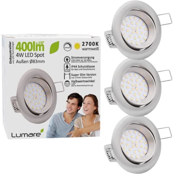 Faretti LED Da Incasso 20 Pezzi | 5W 450LM Dimmerabili | IP44 Per Bagno | Luce Fredda 6000K | Foro 75-85mm - Foto 10