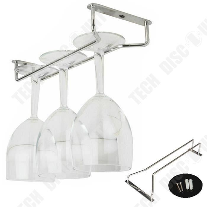 Porte-verres à Pied Inox Professionnel – Longueur 970 Mm, Fixation Sous étagère, Acier Inoxydable AISI 304