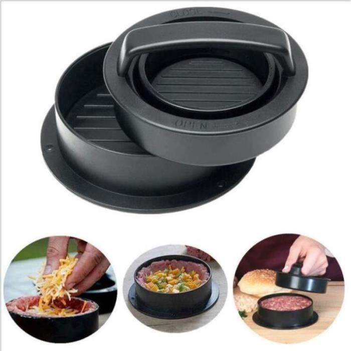 Moule à Hamburger En Plastique - Presse à Steak Haché Diamètre 13.1cm - Pour Burgers Maison Parfaits Et Uniformes - 7