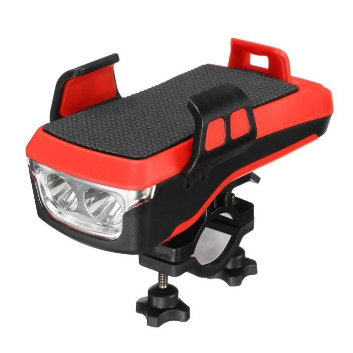 Support De Guidon Vélo Pour Lumière - 32 Mm - Pince - Noir/rouge - Universel