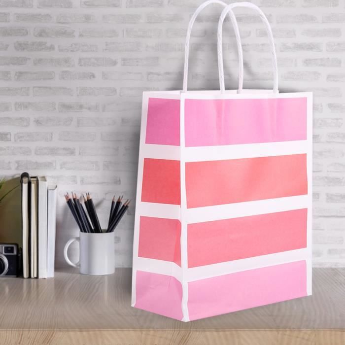 Sacs Cadeaux Papier Rose Clair Avec Poignées - Lot De Fête, Anniversaire | Neufs Dans Leur Emballage