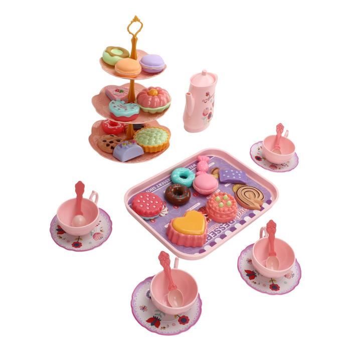 VFANDV Service à Thé Pour Enfants 48 Pièces - Tea Party Set Avec Accessoires Cuisine