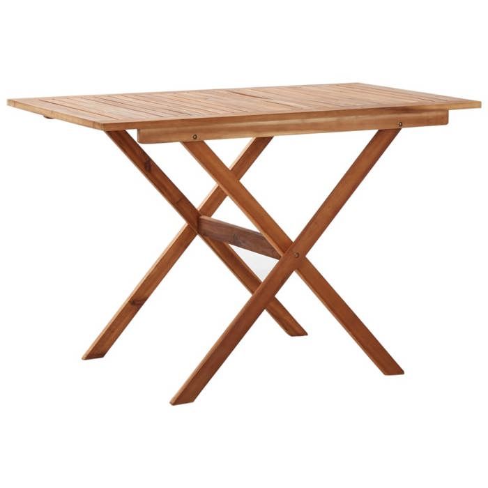 vidaXL Table de jardin 110x67x74 cm Bois dacacia massif