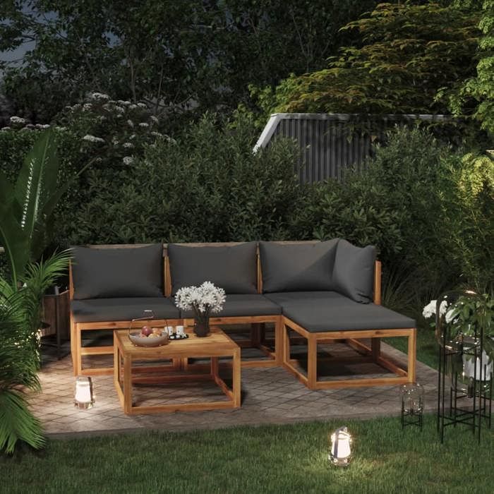 Salon vidaXL Bois d'Acacia Solide 5 pcs
