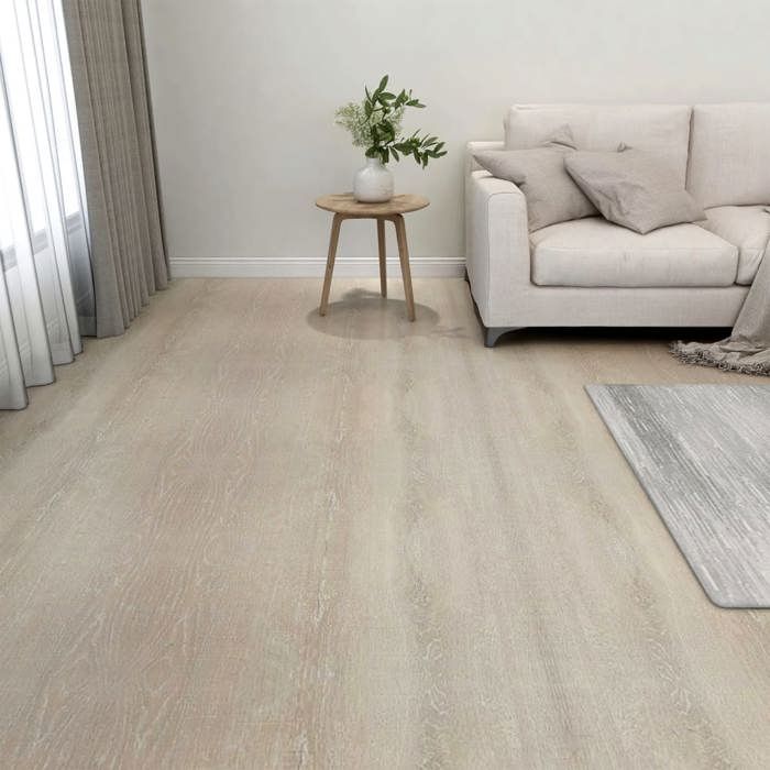 VidaXL Planches de plancher autoadhésives 20 pcs PVC 1,86 m², Beige, 30.5 x 30.5 cm (L x l), 5.76kg