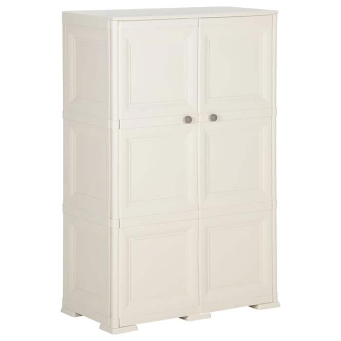 VidaXL Armoire plastique 79x43x125 cm design bois glace à la vanille