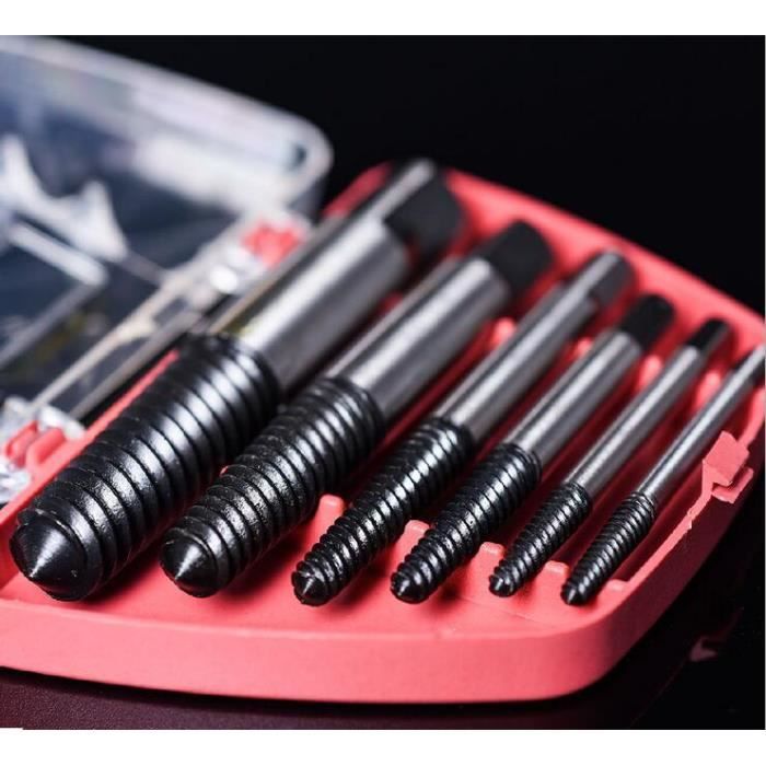 6pcs Extracteur De Vis Easy Out Set Brosse De Forage Guide Broken