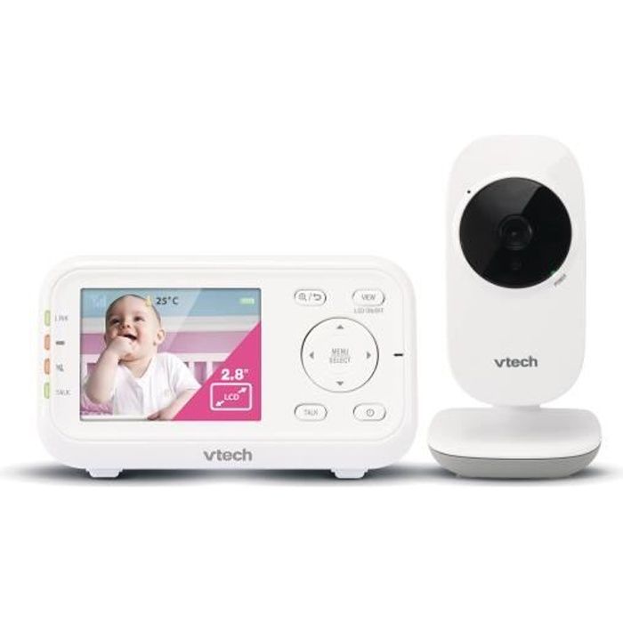 Babyphone Vidéo Clear - VTECH - BM3255 - Communication avec bébé - Indicateur de température - Berceuses