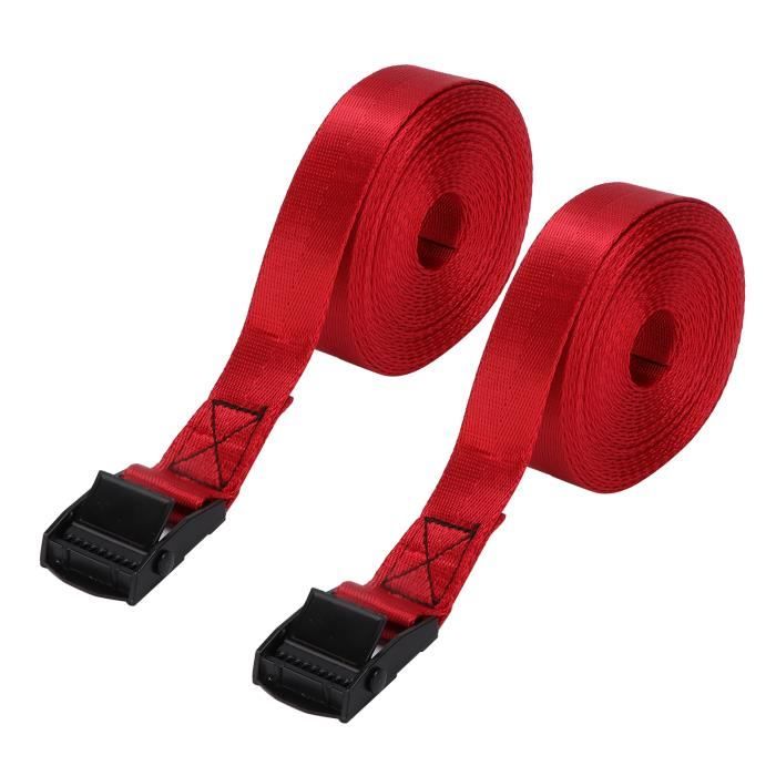 PATIKIL Boucle Métal Came 45mm - 2 Pièces Sangle Antidérapante Zinc Alliage Cam Pression Pour Arrimage Bagages Et Fixation, Noir