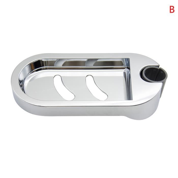 Porte-savon Réglable Pour Barre De Douche - Design Creux ABS Chromé, Moderne Et Drainant