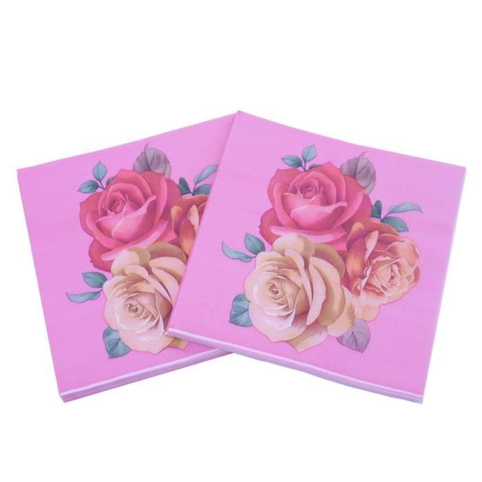 GlamRays 40 Pièces Serviettes Papillon, Papillon Et Fleur Serviettes Invité, Jetable Décoratives Serviettes en Papier pour Printemps Été Anniversaire Mariage Papillon (A