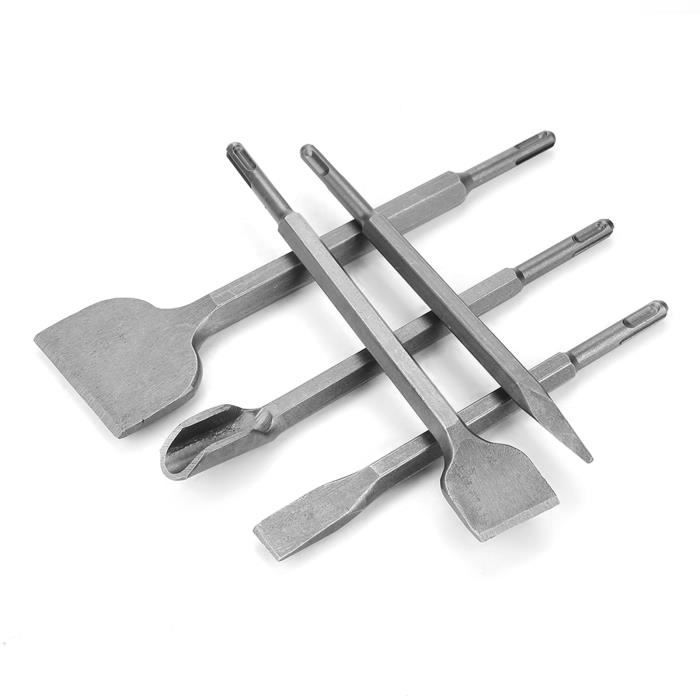 Burin Perforateur Set De Burins SDS Plus (avec Burin Pour Carrelage) - Boîte Rotative Incluse Outillage électroportatif Perçage