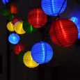 Guirlande Solaire Exterieur, Lampion 2 Modes 20 LED Lampe Lanterne  Étanche Décorative Jardin pour Fête, Noël, Jardin, Patio, Cour-1