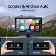 Autoradio universel 7 pouces lecteur vidéo multimédia sans fil Portable Apple CarPlay Android Auto écran tactile pour BMW VW Kia-1
