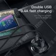 TD® Chargeur de voiture USB Allume Cigare pour téléphone mains libres Transmetteur FM Kit de voiture Bluetooth LCD Lecteur MP3-1