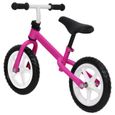 Vélo d'équilibre pour enfant ZJCHAO - Roues 12 pouces - Cadre acier - Rose-1