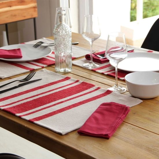 Lot Pro 25 Sets De Table Coton Rose Ajouré 44x30cm - Neufs